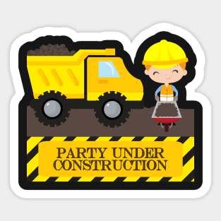 Construction Boy Mask 1 Sticker
